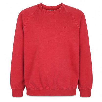 Nike Men's Red Pullover Crew Neck Fleece Sweatshirt Size L