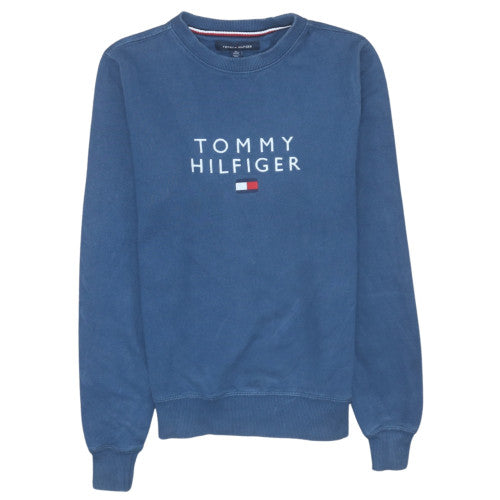 Womens UK Size XS Tommy Hilfiger Blue Pullover Sweatshirt