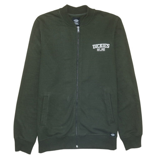 Mens UK Size M Dickies Green Full Zip Sweatshirt