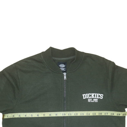 Mens UK Size M Dickies Green Full Zip Sweatshirt