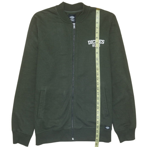 Mens UK Size M Dickies Green Full Zip Sweatshirt