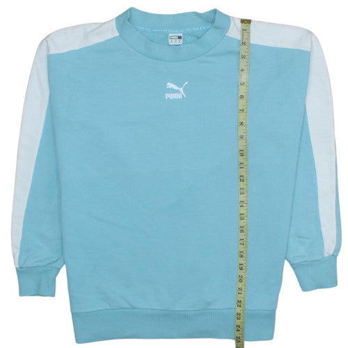 Womens UK Size M Puma Blue Pullover Sweatshirt