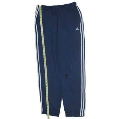 Adidas Men Blue Essentials Sweatpants M Regular Fit Fleece
