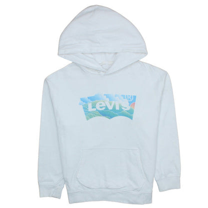Womens UK Size L Levi's White Pullover Hoodie