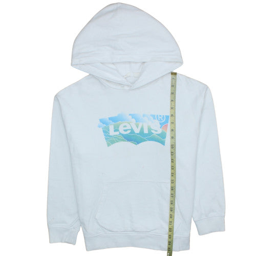 Womens UK Size L Levi's White Pullover Hoodie