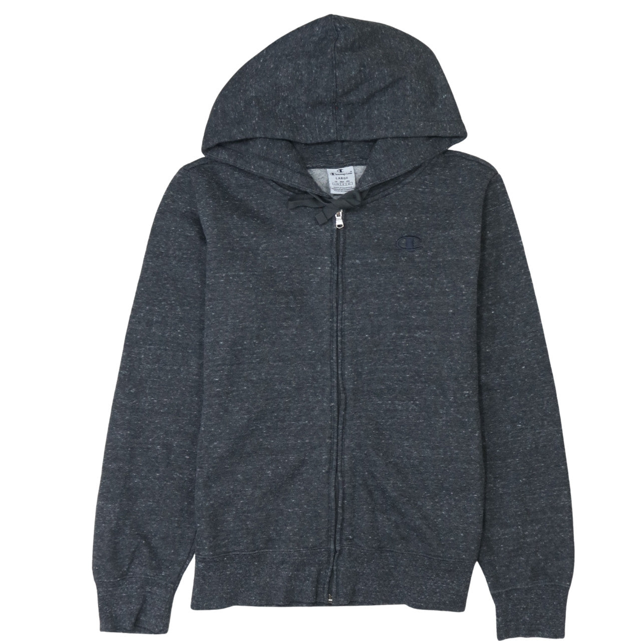 Womens UK Size L Champion Grey Full Zip Hoodie