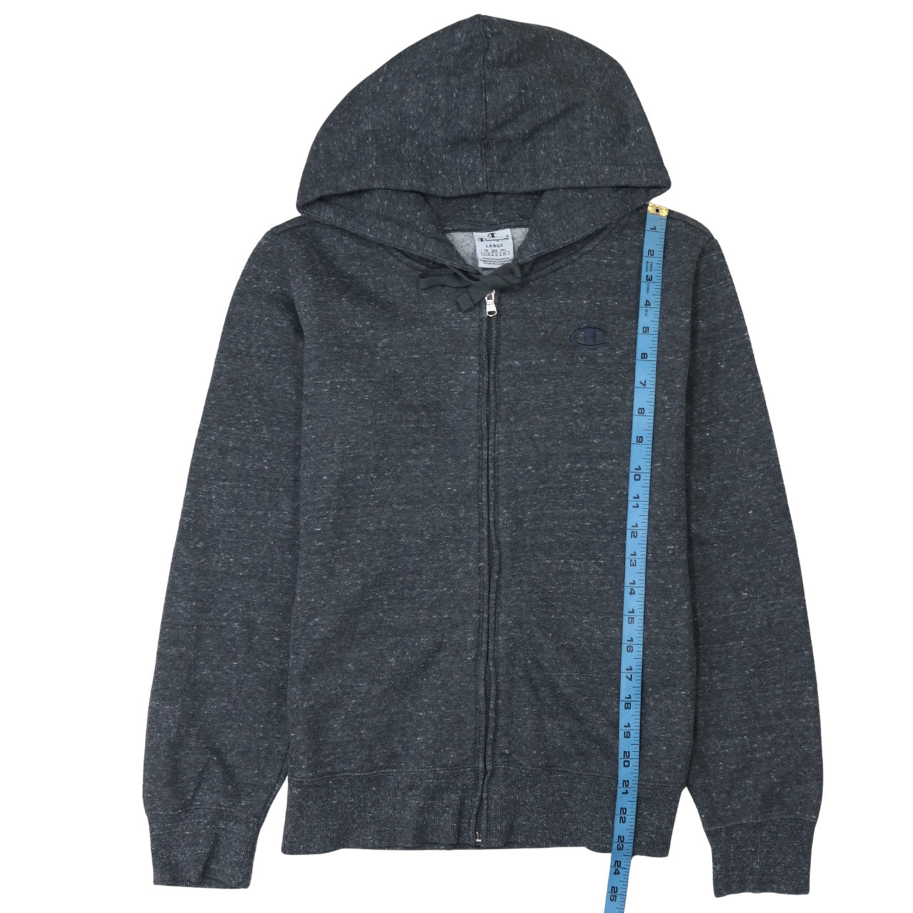 Womens UK Size L Champion Grey Full Zip Hoodie