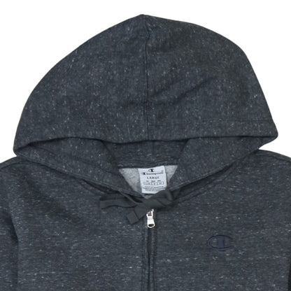 Womens UK Size L Champion Grey Full Zip Hoodie