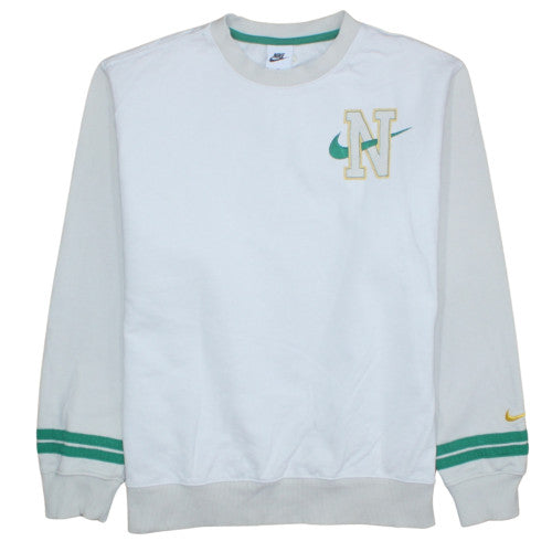 Mens UK Size L Nike White Pullover Sweatshirt