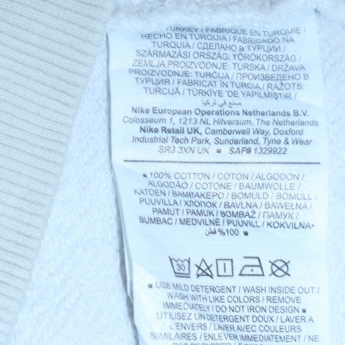 Mens UK Size L Nike White Pullover Sweatshirt