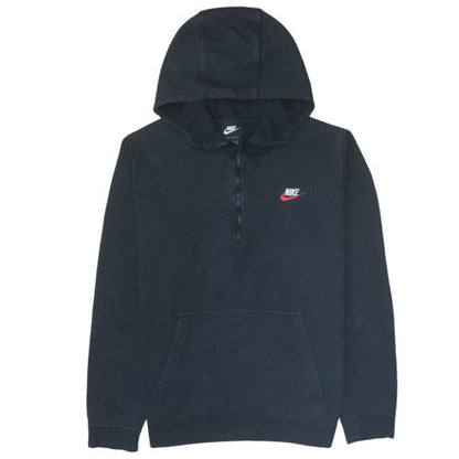 Mens UK Size L Nike Black 1/2 Zip Hoodie