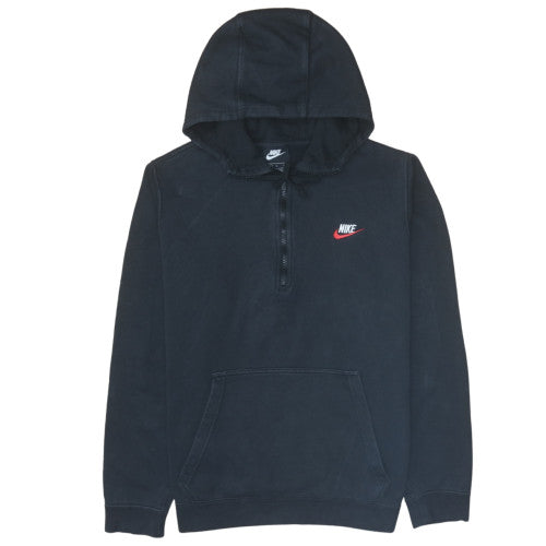 Mens UK Size L Nike Black 1/2 Zip Hoodie