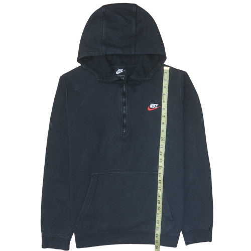 Mens UK Size L Nike Black 1/2 Zip Hoodie