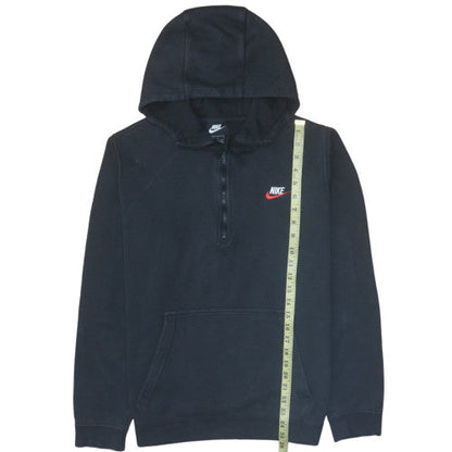 Mens UK Size L Nike Black 1/2 Zip Hoodie