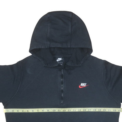 Mens UK Size L Nike Black 1/2 Zip Hoodie