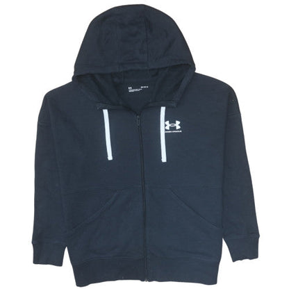 Mens UK Size M Under Armour Black Full Zip Hoodie