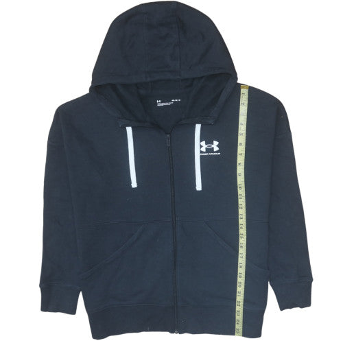 Mens UK Size M Under Armour Black Full Zip Hoodie