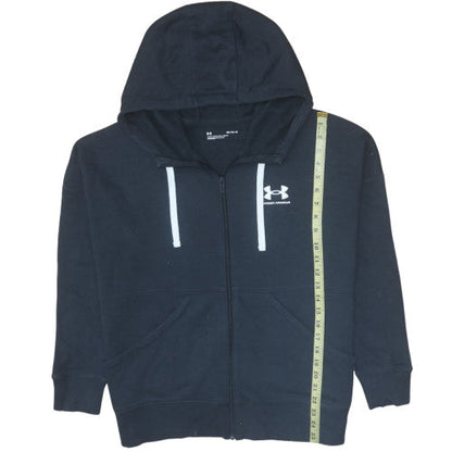 Mens UK Size M Under Armour Black Full Zip Hoodie