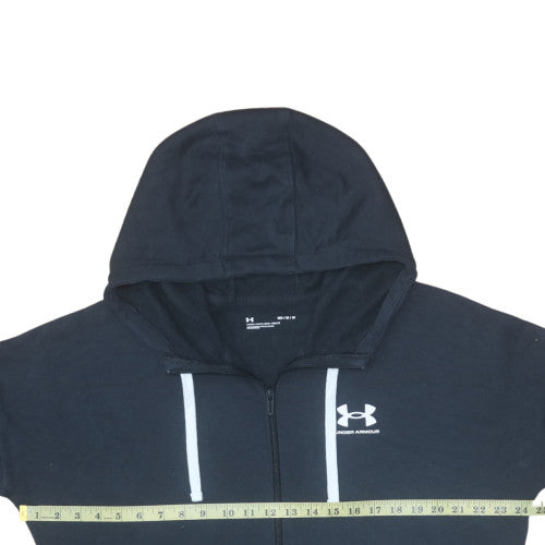 Mens UK Size M Under Armour Black Full Zip Hoodie