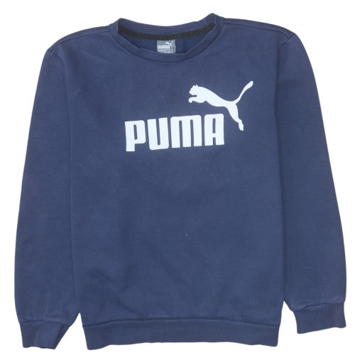 Mens UK Size M Puma Blue Pullover Sweatshirt
