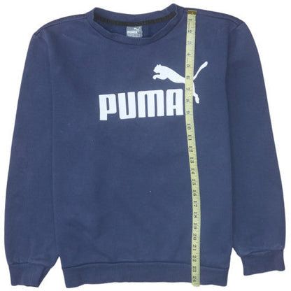 Mens UK Size M Puma Blue Pullover Sweatshirt
