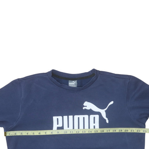Mens UK Size M Puma Blue Pullover Sweatshirt