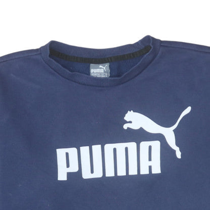 Mens UK Size M Puma Blue Pullover Sweatshirt