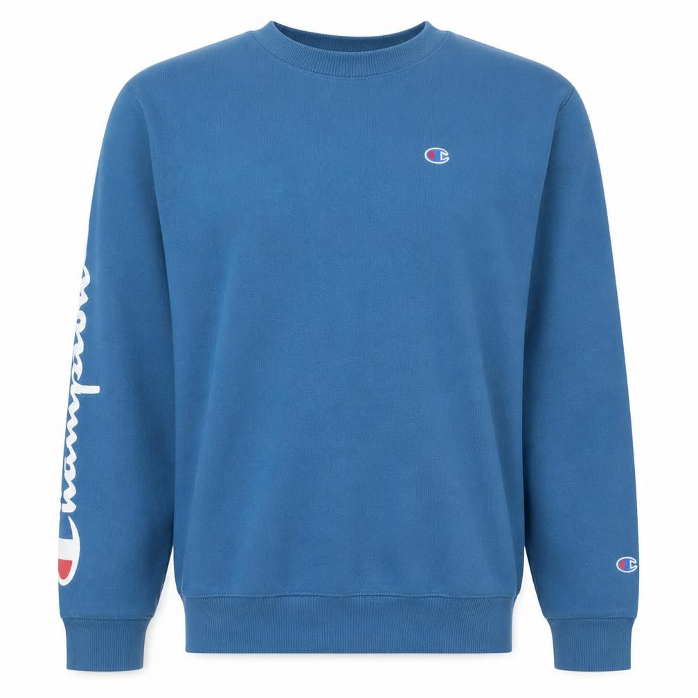Mens UK Size L Champion Blue Pullover Sweatshirt
