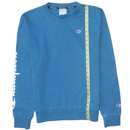 Mens UK Size L Champion Blue Pullover Sweatshirt