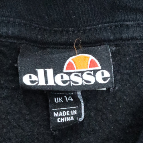 Womens UK Size 14 Ellesse Black Pullover Hoodie