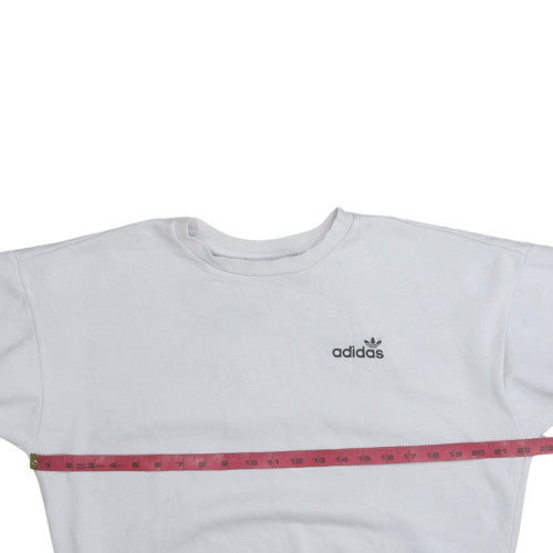 Womens UK Size 8 Adidas White Pullover Sweatshirt