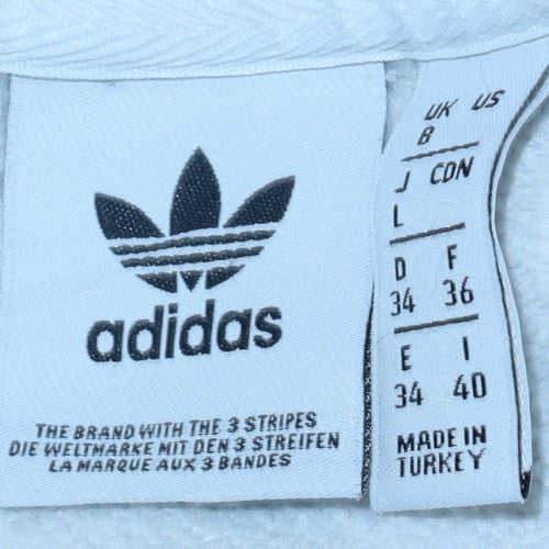 Womens UK Size 8 Adidas White Pullover Sweatshirt
