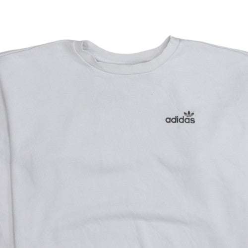 Womens UK Size 8 Adidas White Pullover Sweatshirt