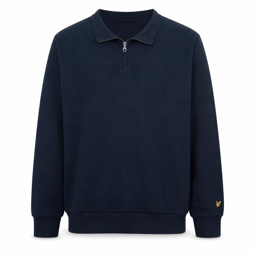 Mens UK Size L Lyle & Scott Blue 1/2 Zip Sweatshirt