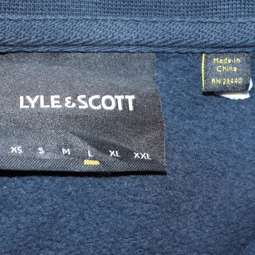Mens UK Size L Lyle & Scott Blue 1/2 Zip Sweatshirt