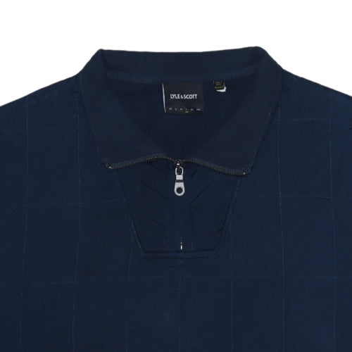 Mens UK Size L Lyle & Scott Blue 1/2 Zip Sweatshirt