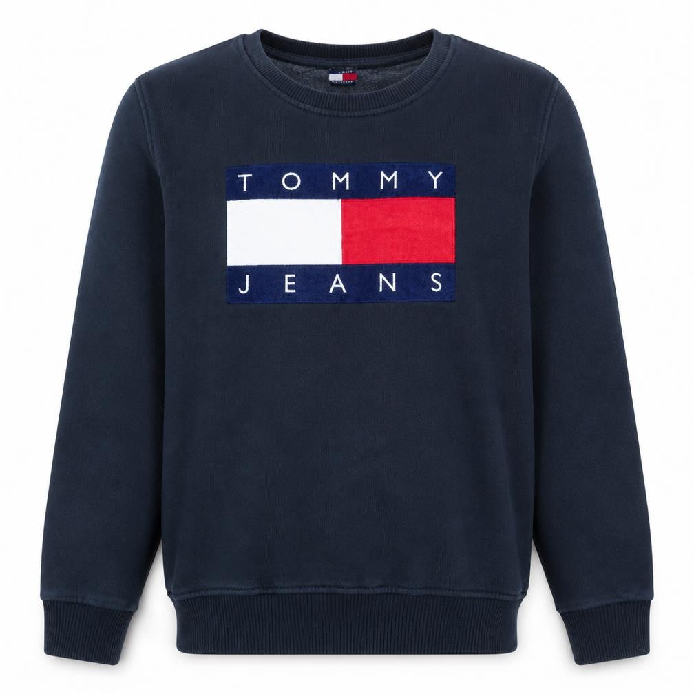 Mens UK Size 2XL Tommy Hilfiger Blue Pullover Sweatshirt