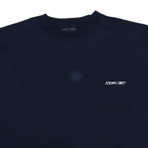 Mens UK Size L Reebok Blue Pullover Sweatshirt