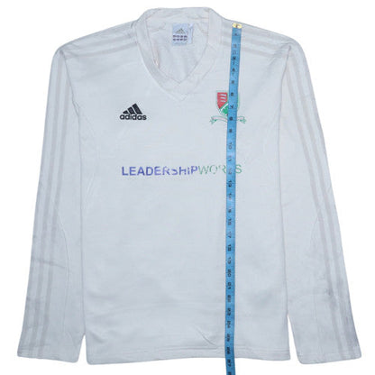 Mens UK Size M Adidas White Pullover Sweatshirt