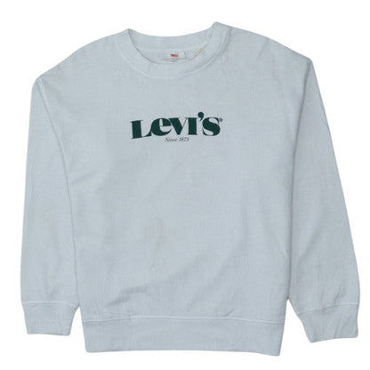 Mens UK Size M Levi's White Pullover Sweatshirt