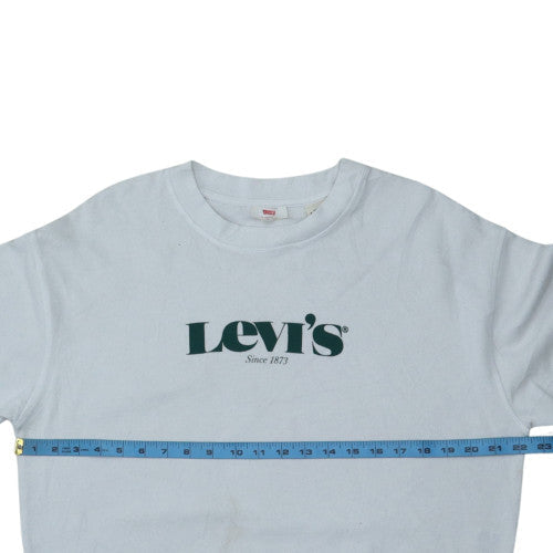 Mens UK Size M Levi's White Pullover Sweatshirt