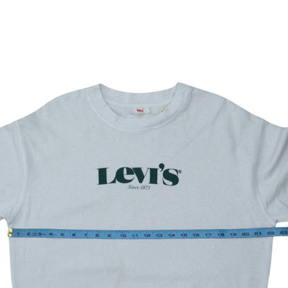 Mens UK Size M Levi's White Pullover Sweatshirt