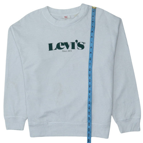 Mens UK Size M Levi's White Pullover Sweatshirt