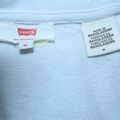 Mens UK Size M Levi's White Pullover Sweatshirt
