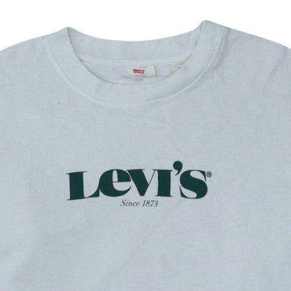 Mens UK Size M Levi's White Pullover Sweatshirt