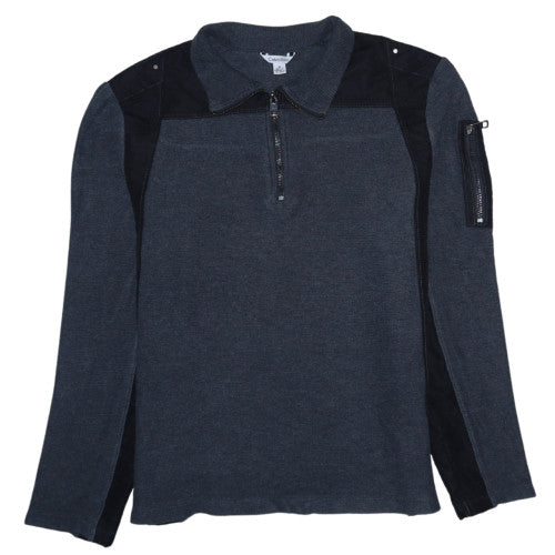 Mens UK Size M Calvin Klein Grey Henley Sweatshirt