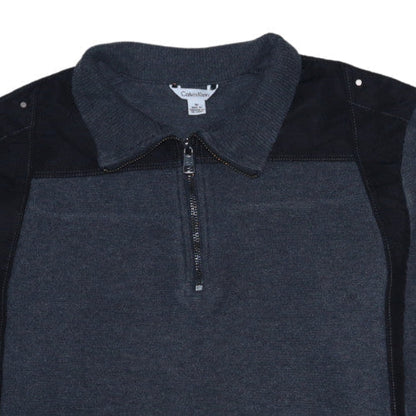 Mens UK Size M Calvin Klein Grey Henley Sweatshirt