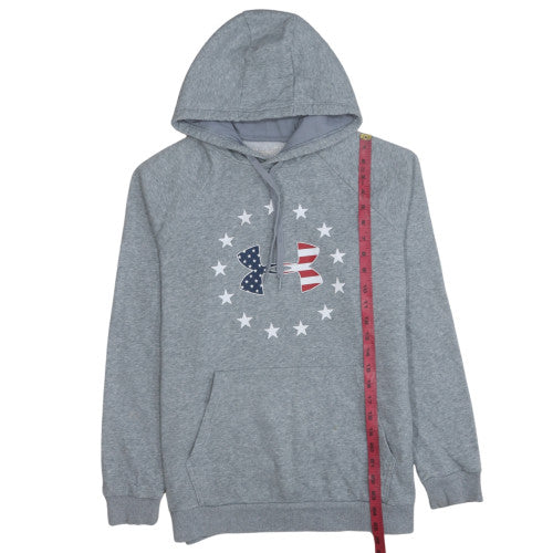 Mens UK Size M Under Armour Grey Pullover Hoodie