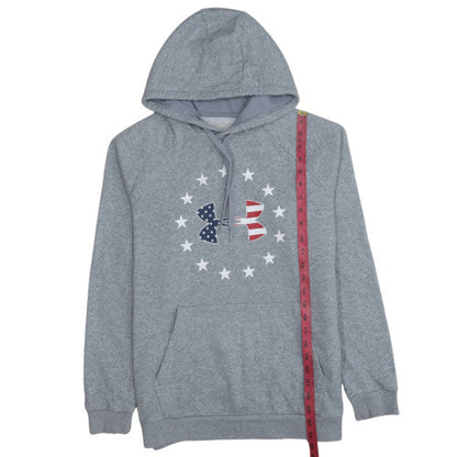 Mens UK Size M Under Armour Grey Pullover Hoodie