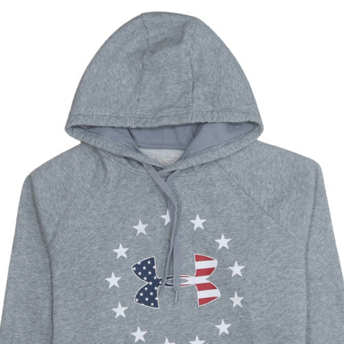 Mens UK Size M Under Armour Grey Pullover Hoodie
